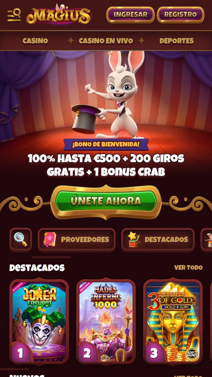 Ofertas disponibles en Magius Casino