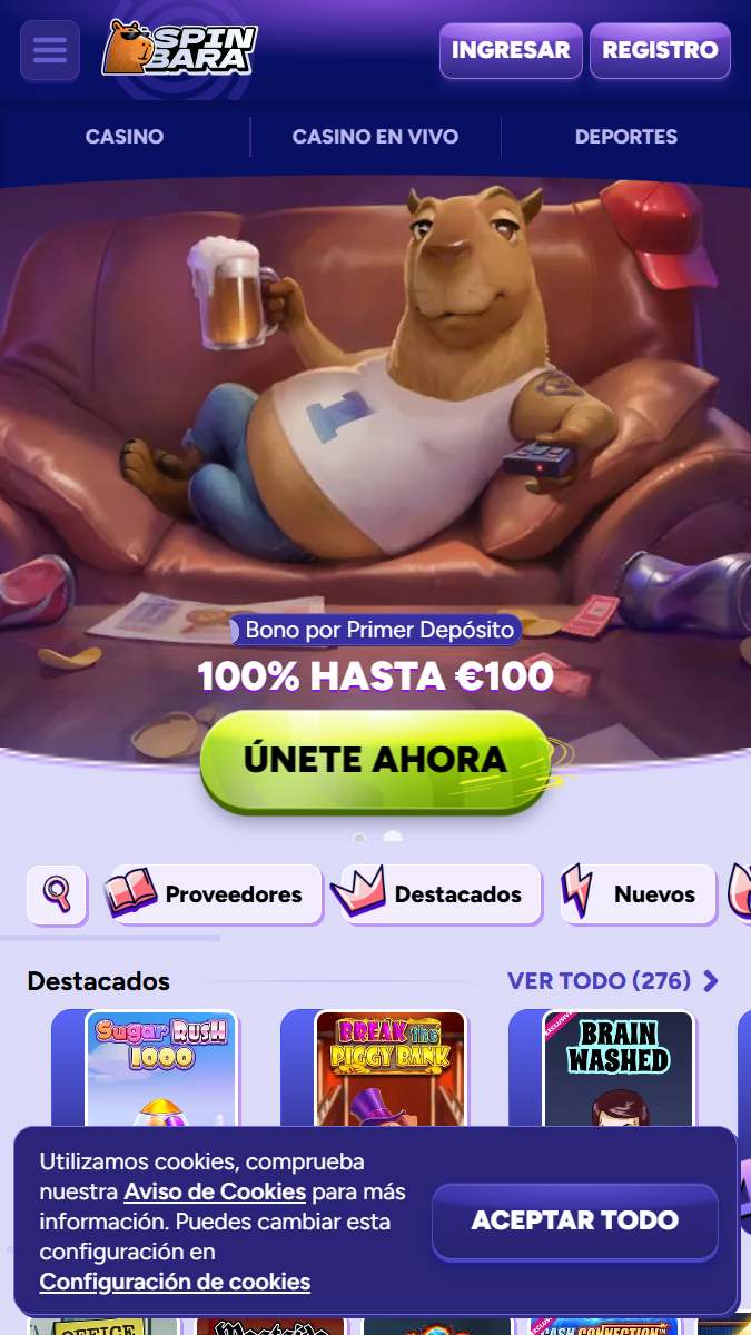 Spinbara - Casino con Paypal en España
