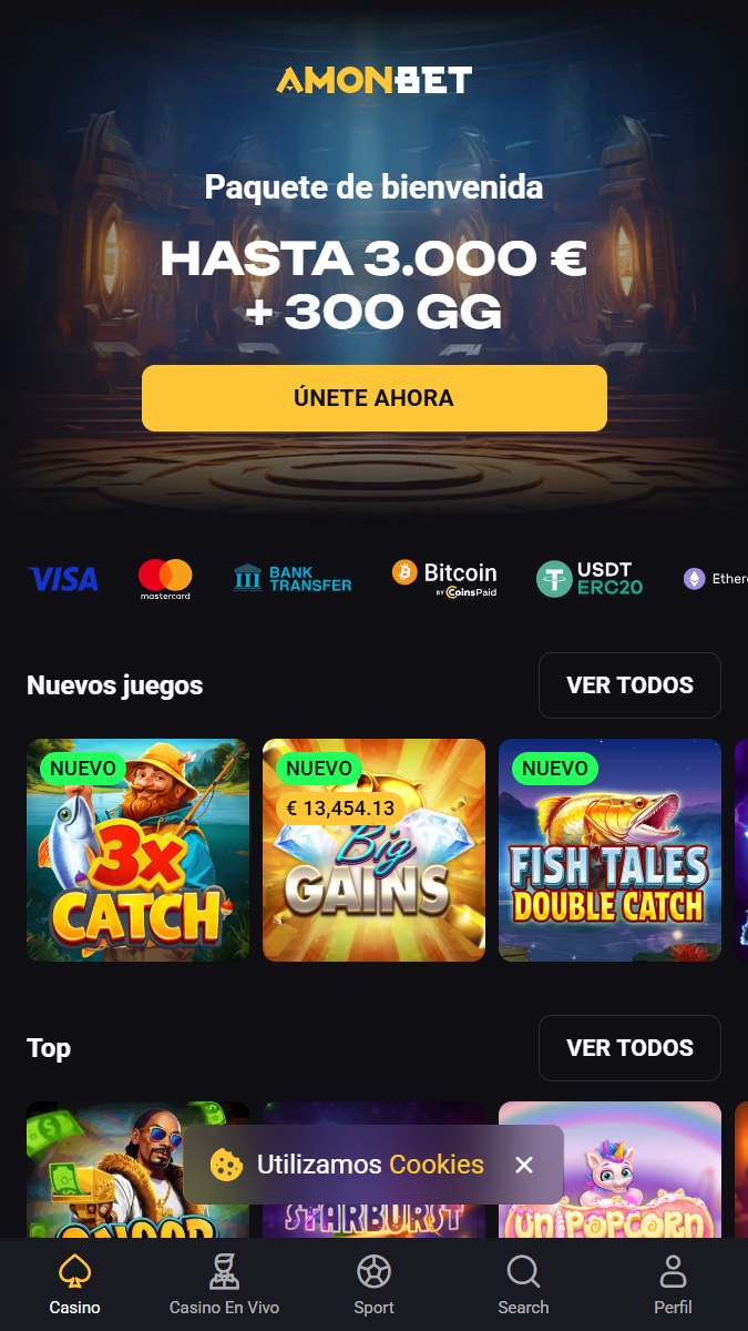 
Página principal del Casino Amonbet