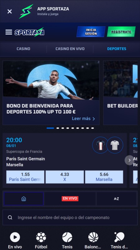 Sportaza - Casino con Paypal en España