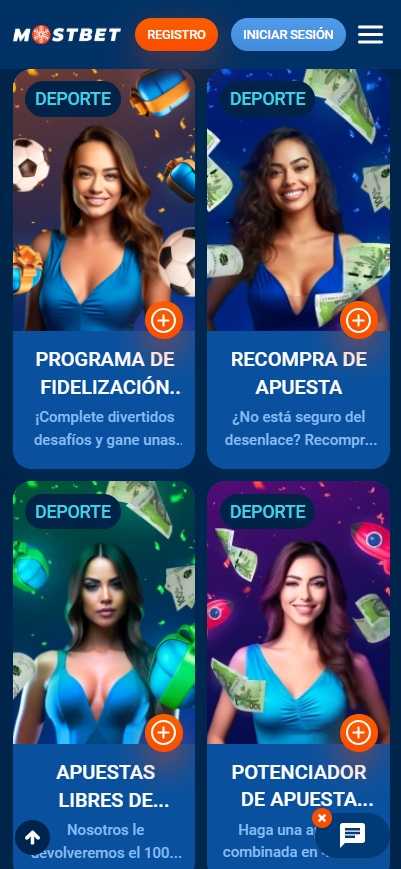 Bonos y promociones de Mostbet