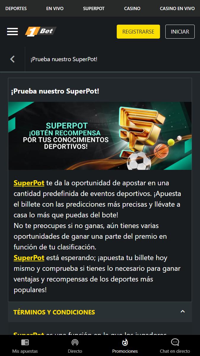 Bono para deportes específicosen 1Bet