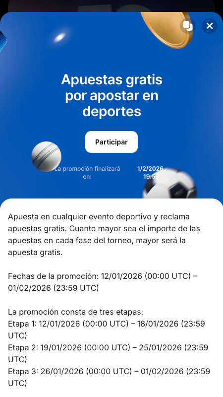 Apuestas gratis por apostar en 1Win