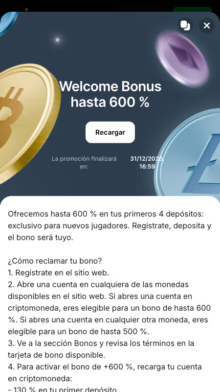 Bono de bienvenida de 1Win