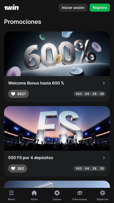 Bonos y promociones en 1Win Chile