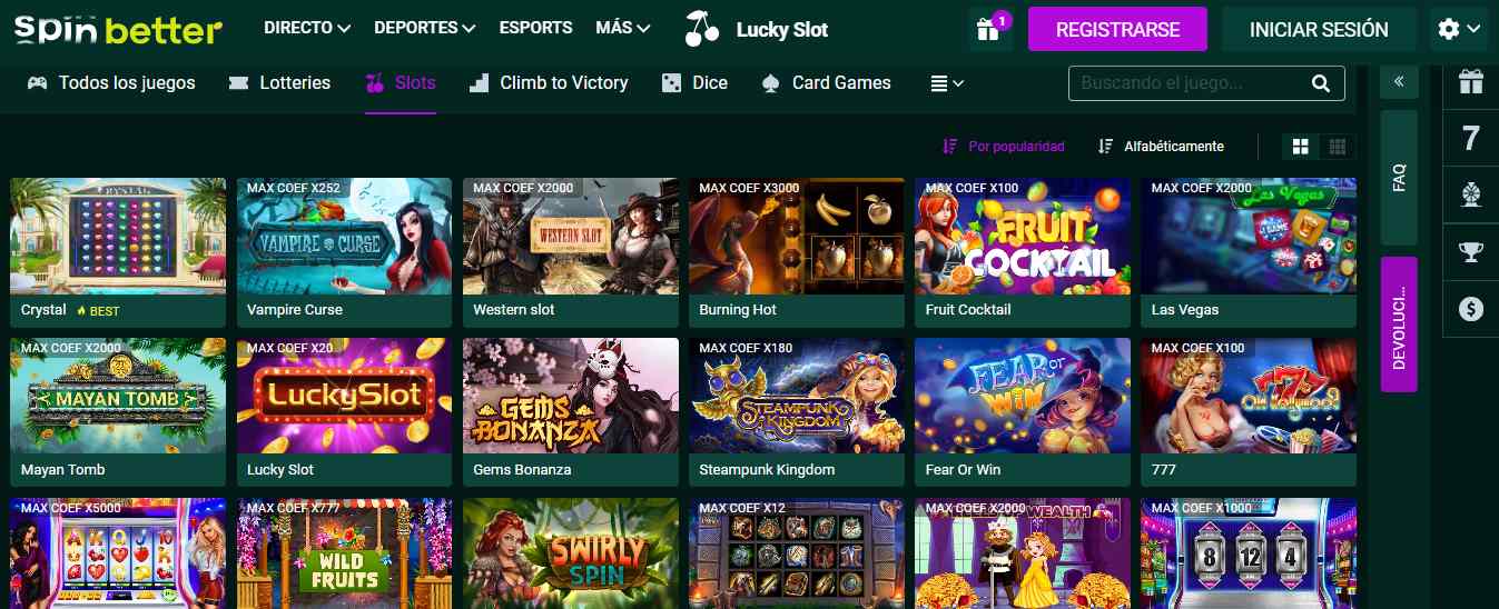 SpinBetter Casino Games, apuestaes.net