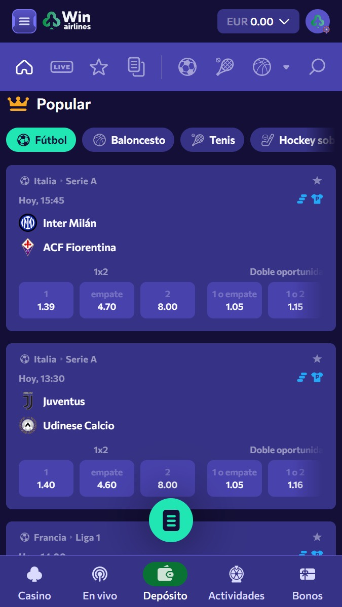 Partidos de la Serie A