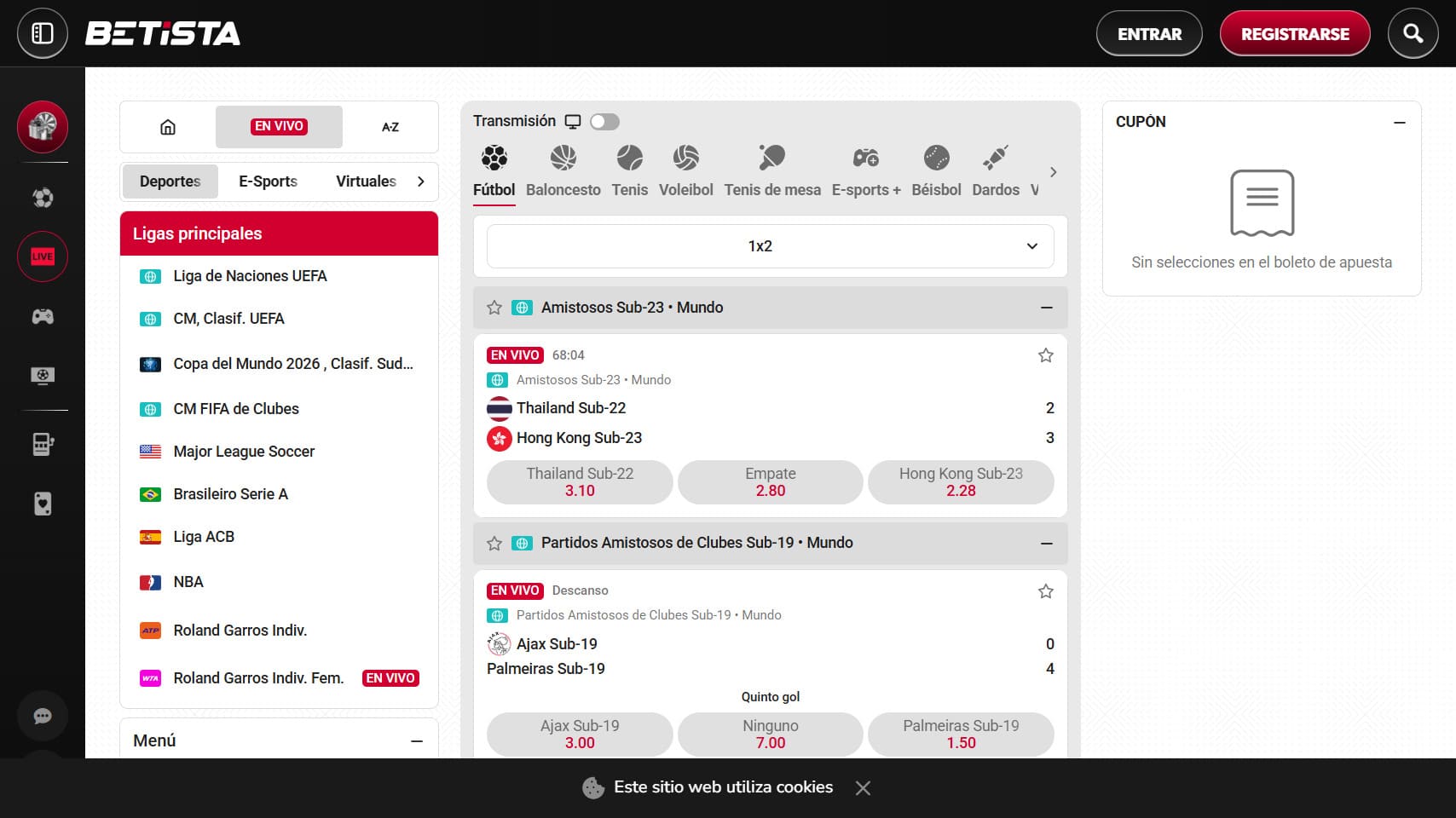 Betista live betting
