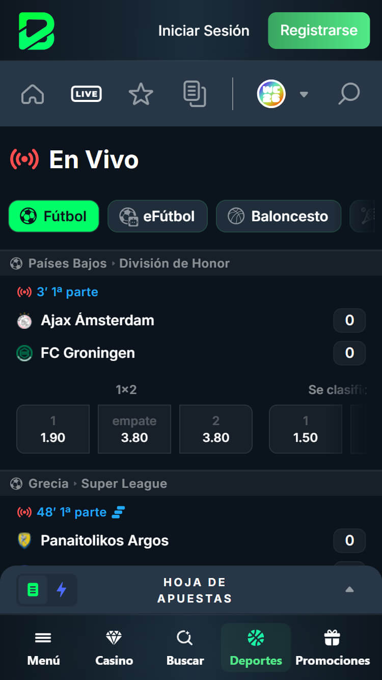 Betportal apuestas en vivo