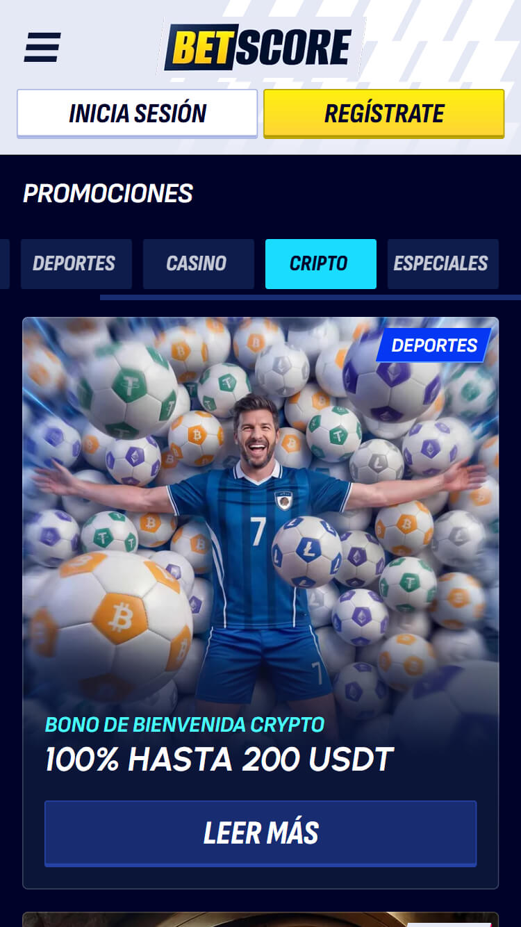 betscore bono de bienvenida cripto