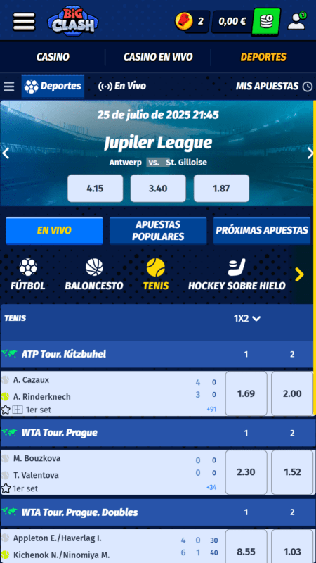 Apuestas en vivo y transmisión de BigClash