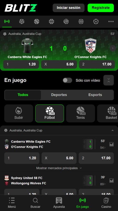 Blitz live betting