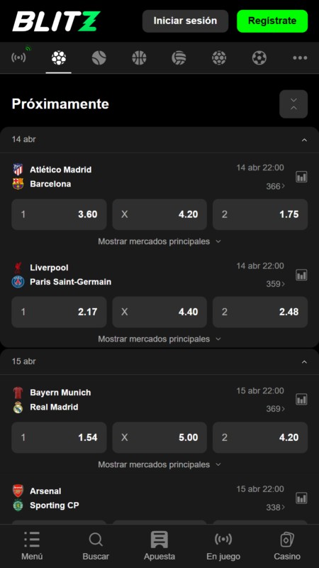 Blitz sport betting