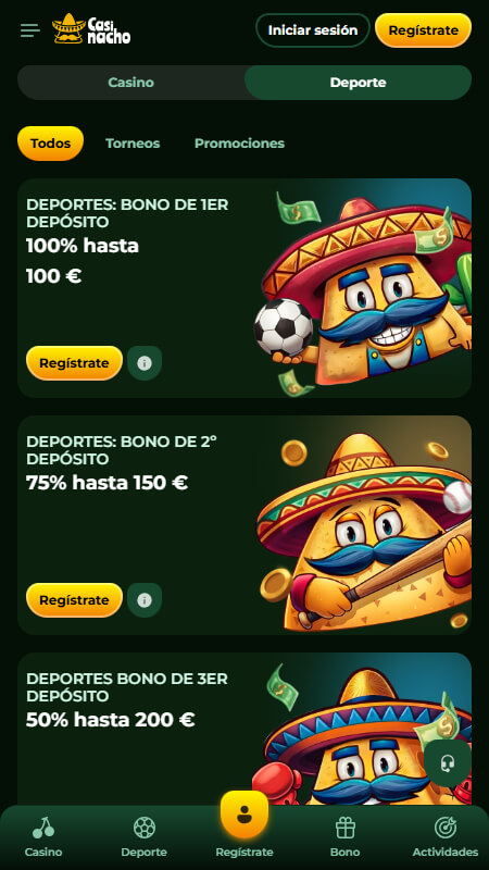 Casinacho sports betting bonuses