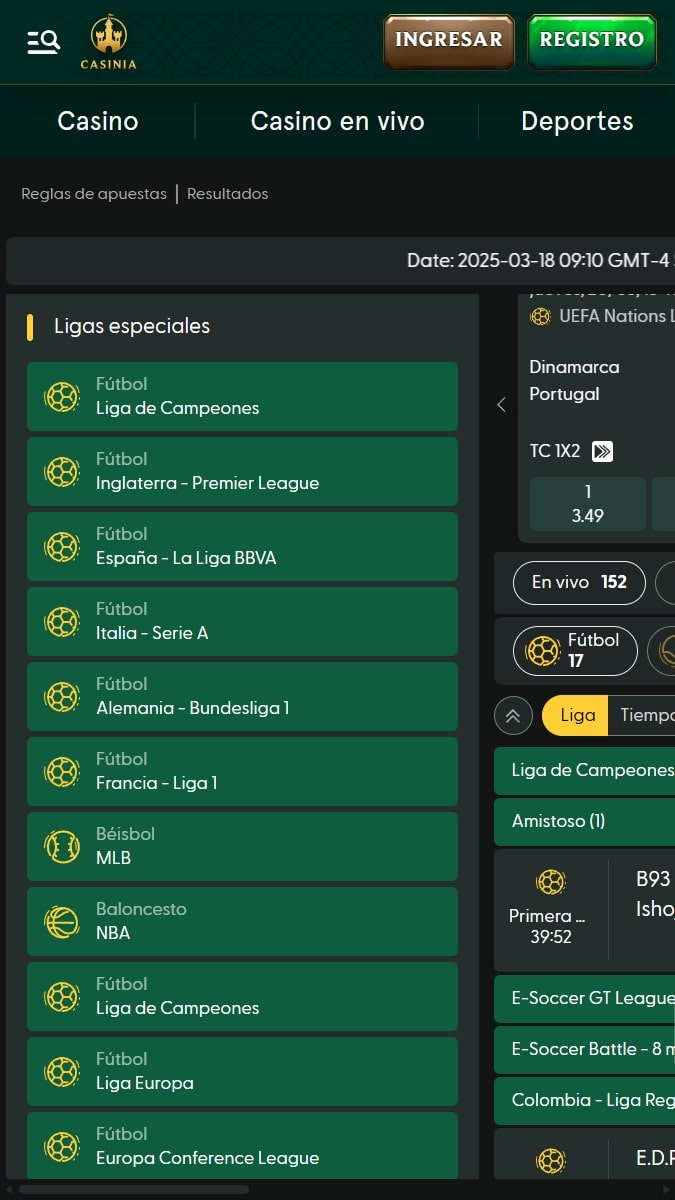 Casinia deportes