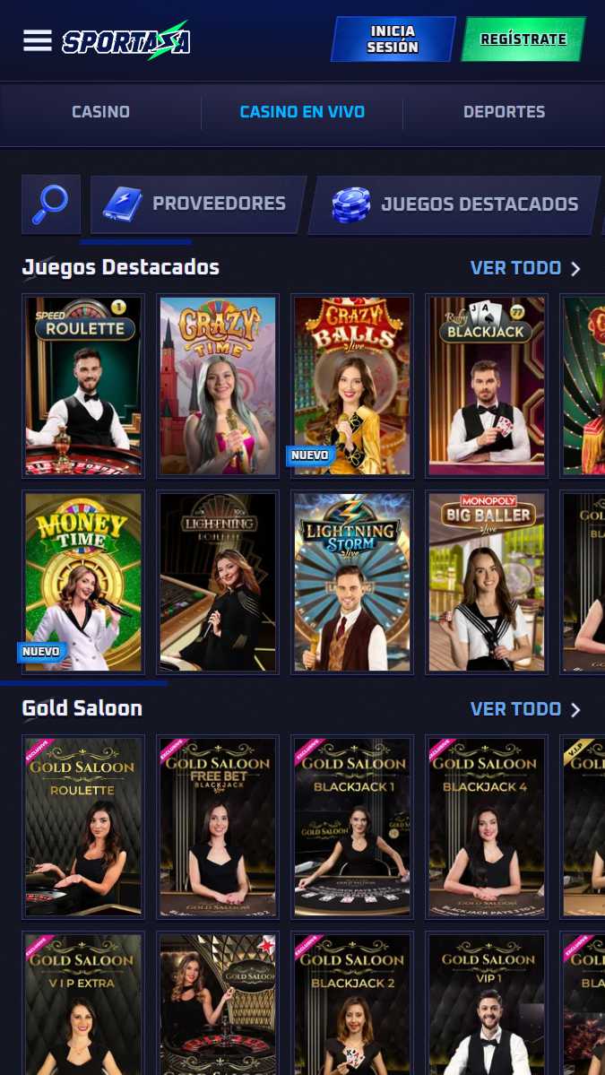 Casino en vivo con crupieres reales en Sportaza España