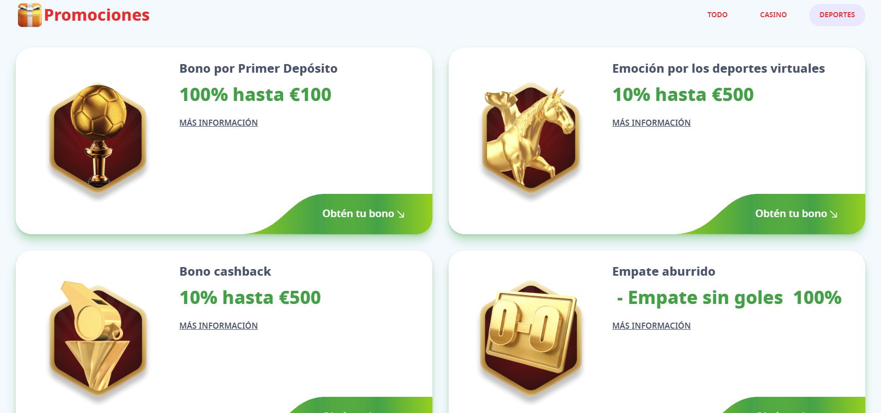 Bonos y promociones de Casino Infinity