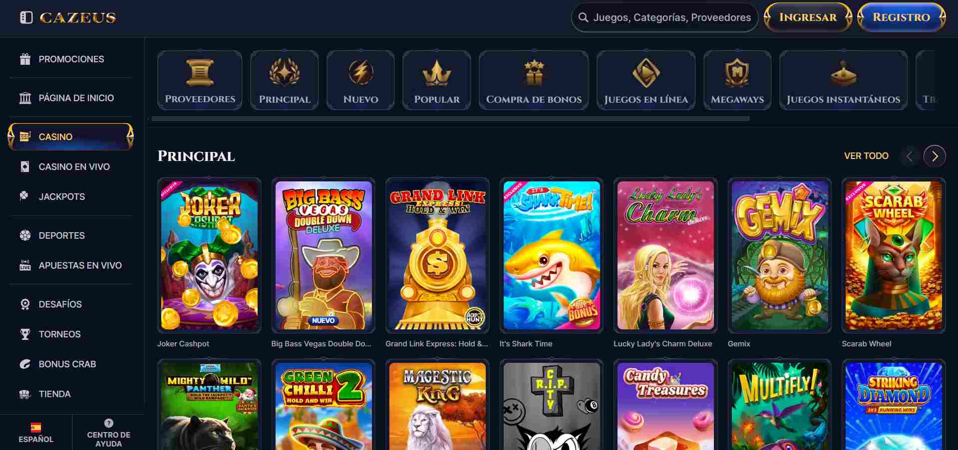 Cazeus Juegos de casino