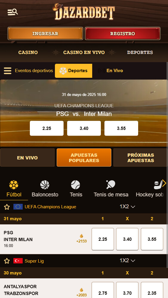 Dazardbet apuestas deportivas