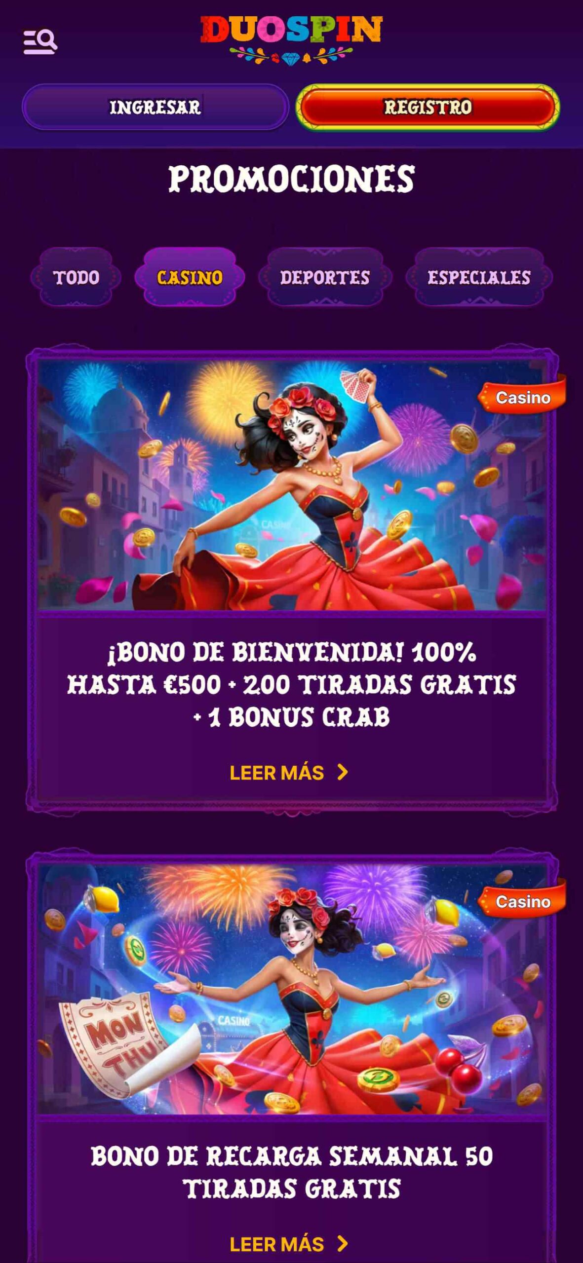 Duospin Promociones de casino