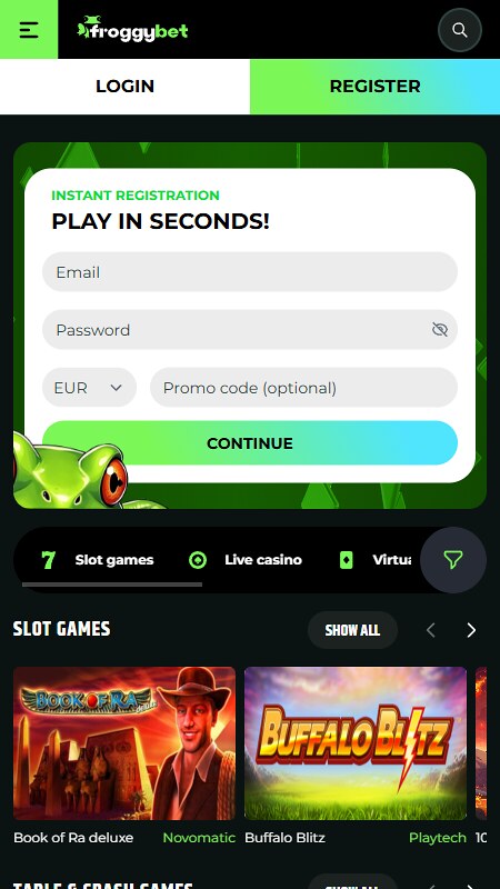 froggybet main
