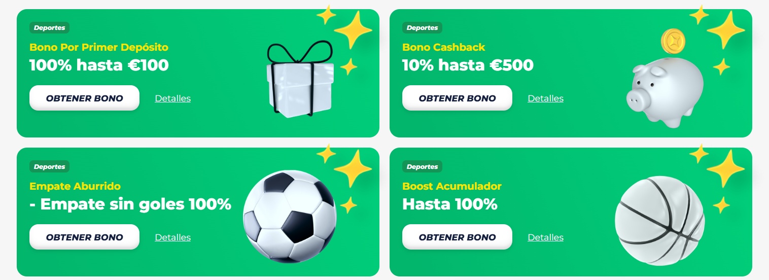 Página de promociones en greatwin