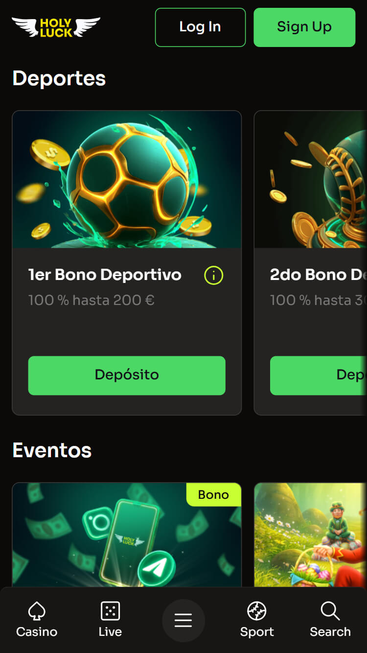 HolyLuck bonos deportes
