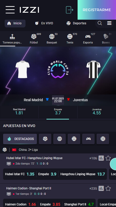 Izzi bookmaker sports