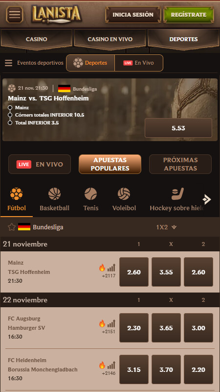 Lanista bookmaker sports betting