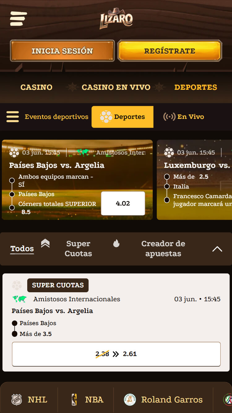 Lizaro apuestas