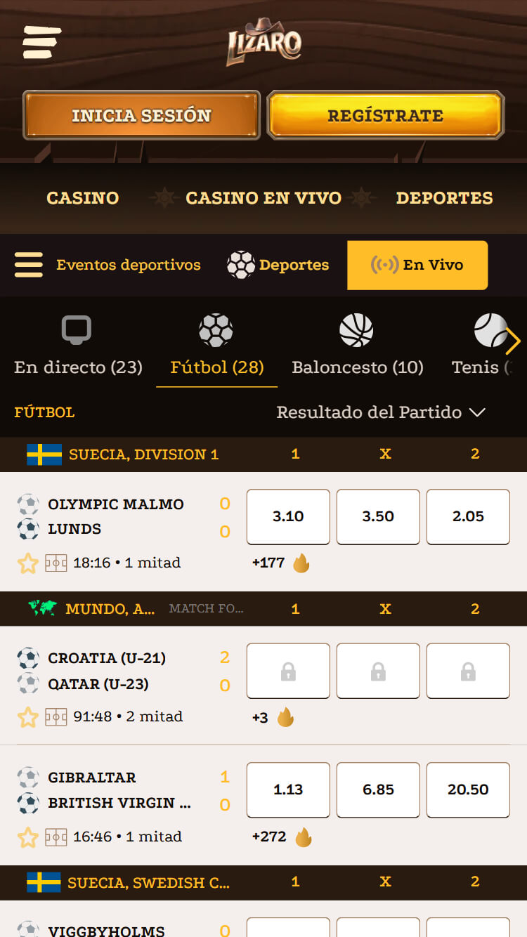 Apuestas en vivo en lizaro