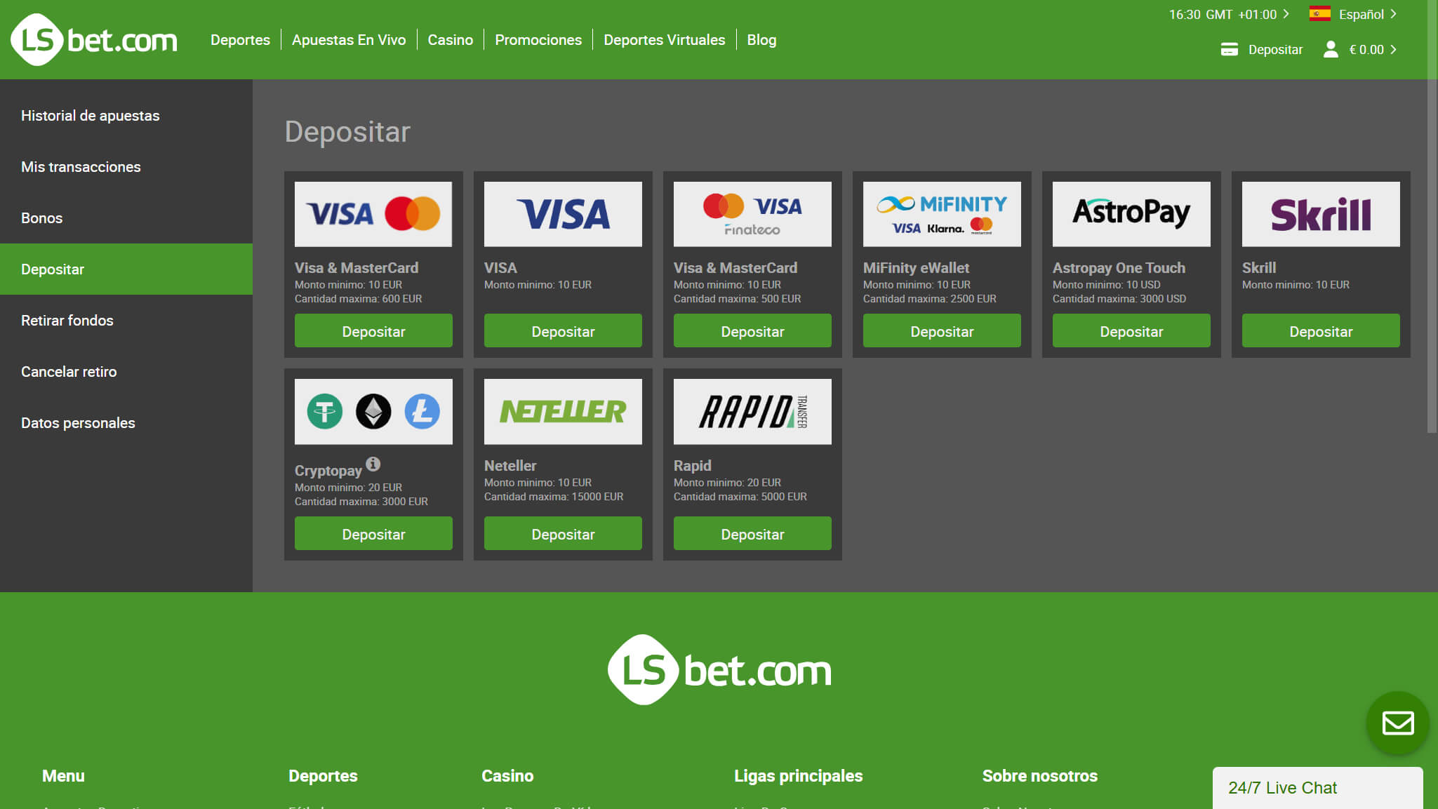 LSBet Deposit, apuestaes.net