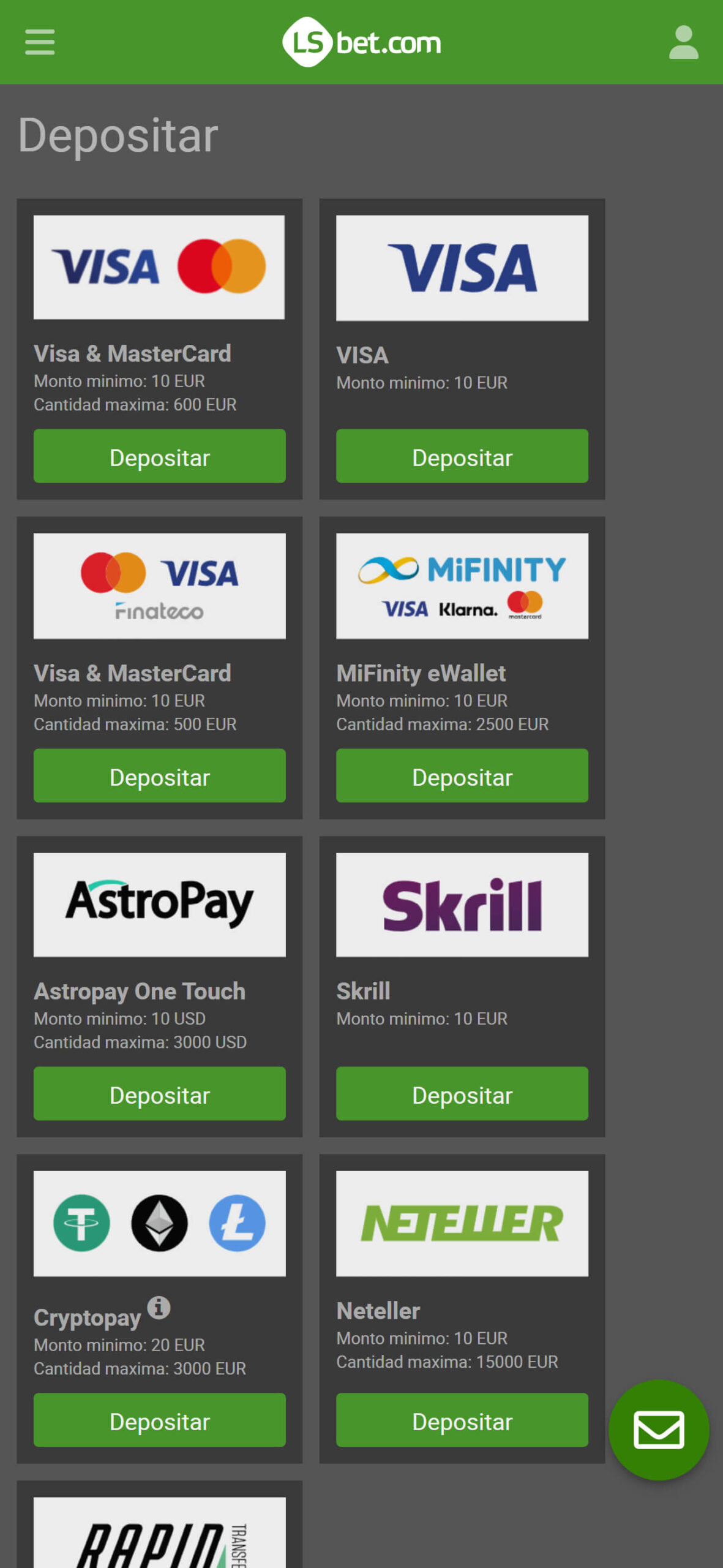 LSBet Deposit (mobile), apuestaes.net
