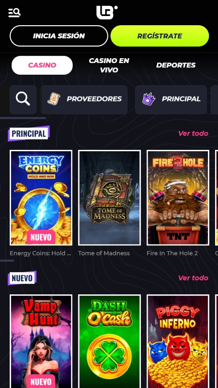 Lunubet Casino Page