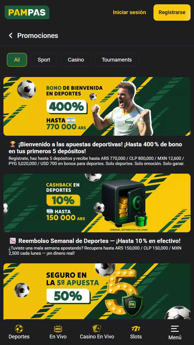 pampas bonuses