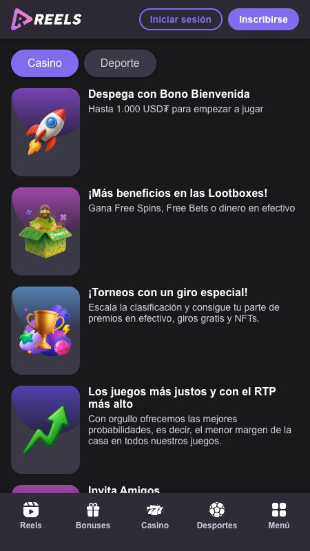 Bonos y promociones de ReelsIO