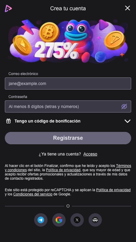 Proceso de registro en ReelsIO: Ingresar tus credenciales