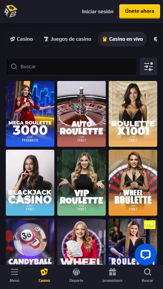 Rollblock casino en directo con crupieres 