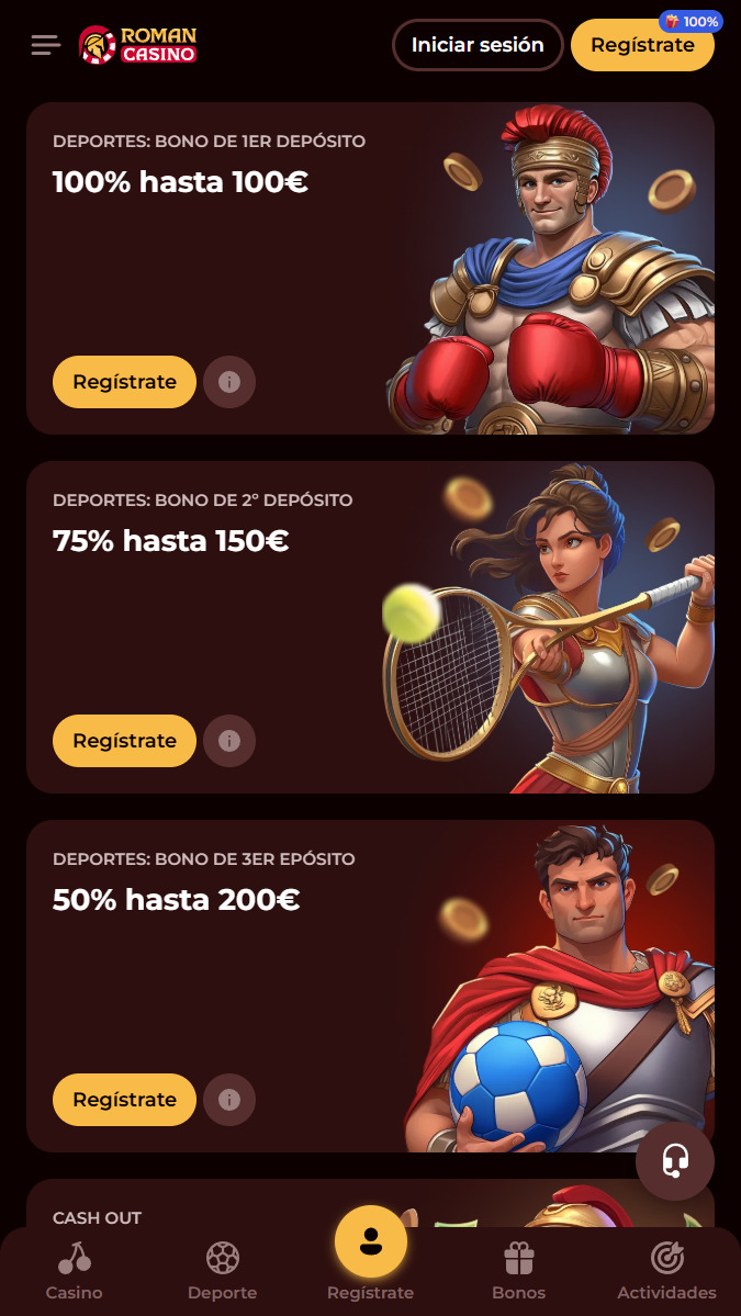 Promociones disponibles en RomanCasino España