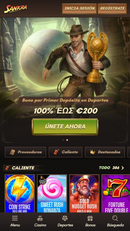 Sankra Casa de apuestas pagina principal