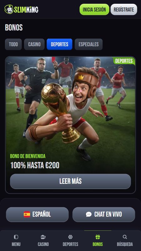 Bonos y promociones de apuestas en Slimking 