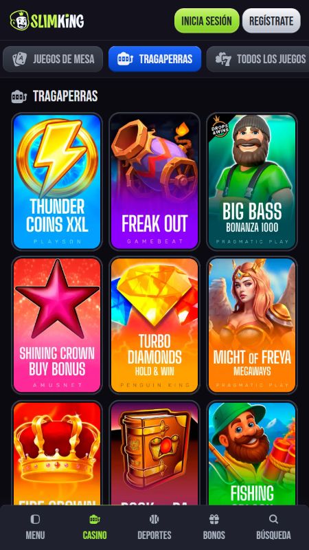 Juegos de tragaperras populares en Slimking
