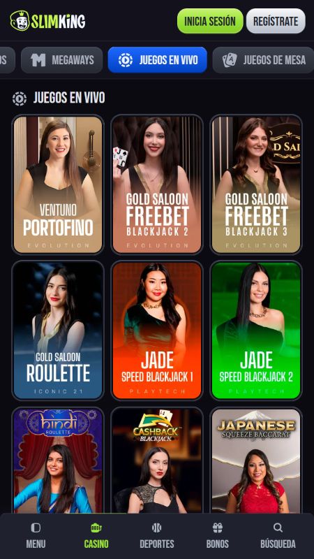 Juegos de casino en vivo Slimking