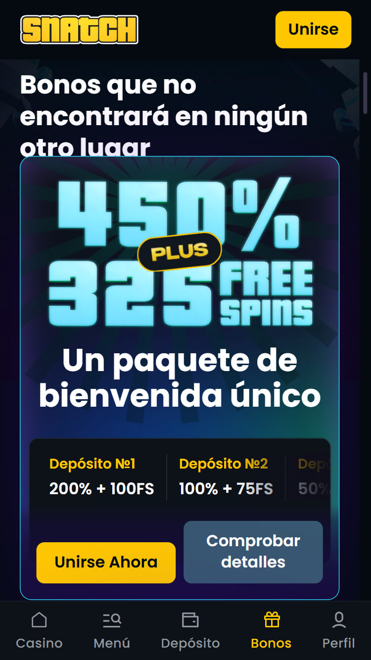 Snatch casino promociones