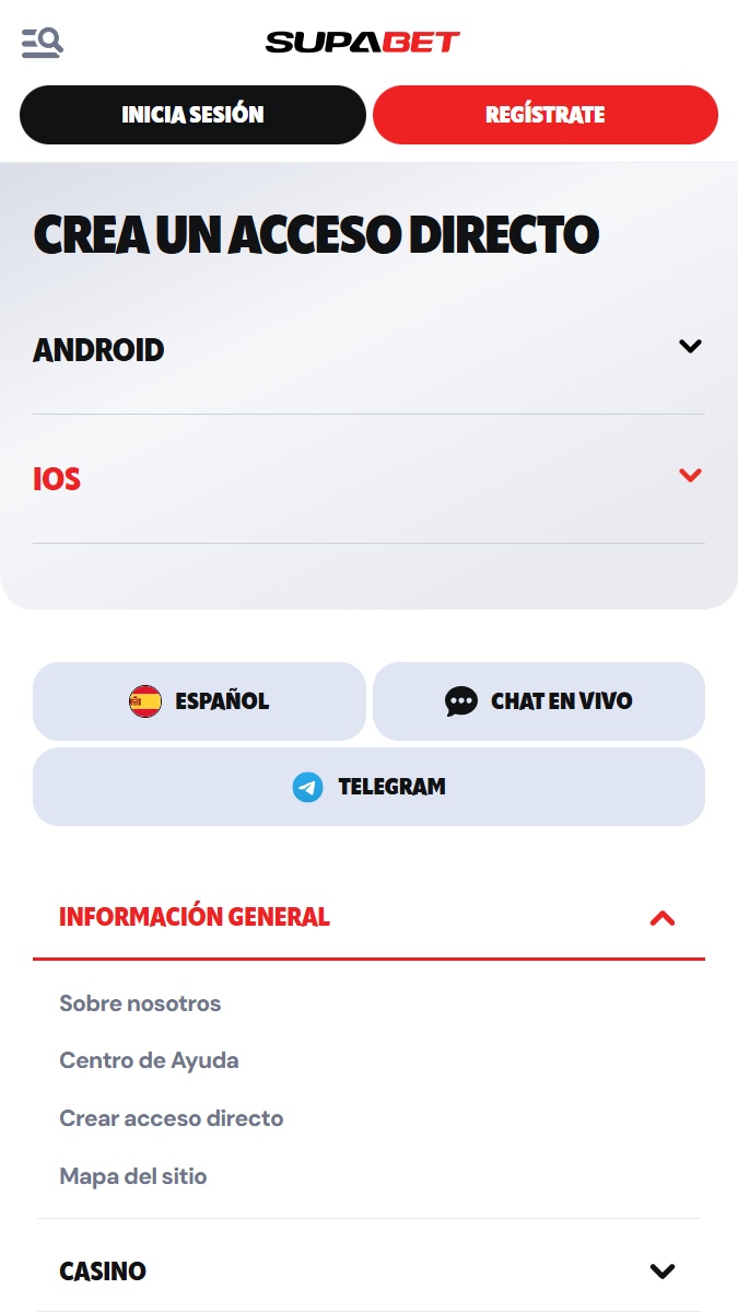 Apuestas moviles desde la interfaz de Supabet