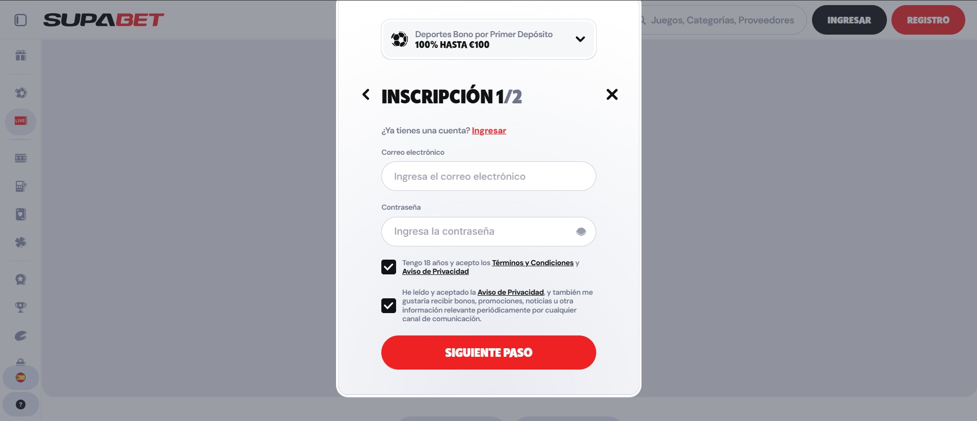 Cómo registrarse en Supabet con simples pasos