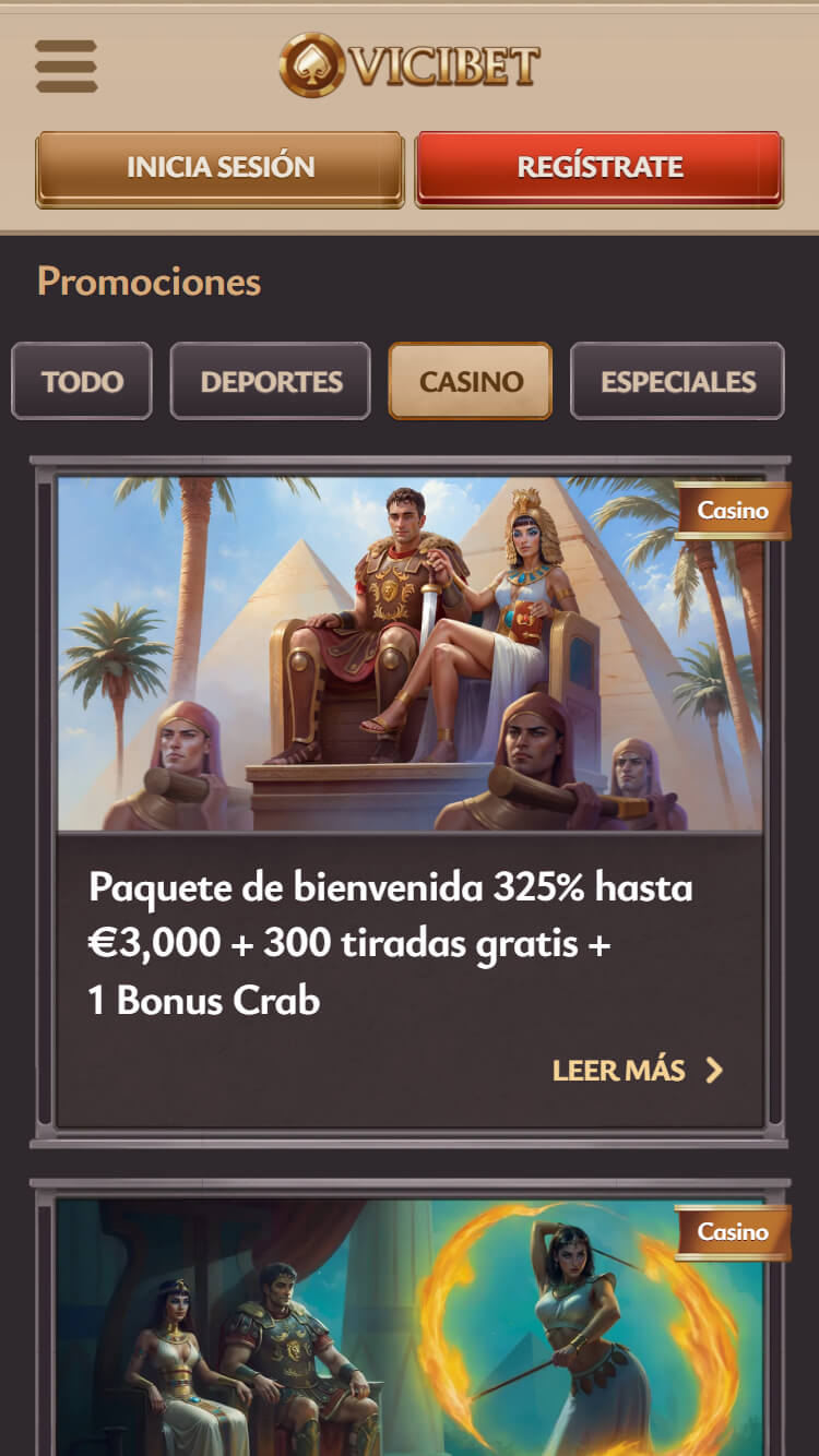 Vicibet casino bonos