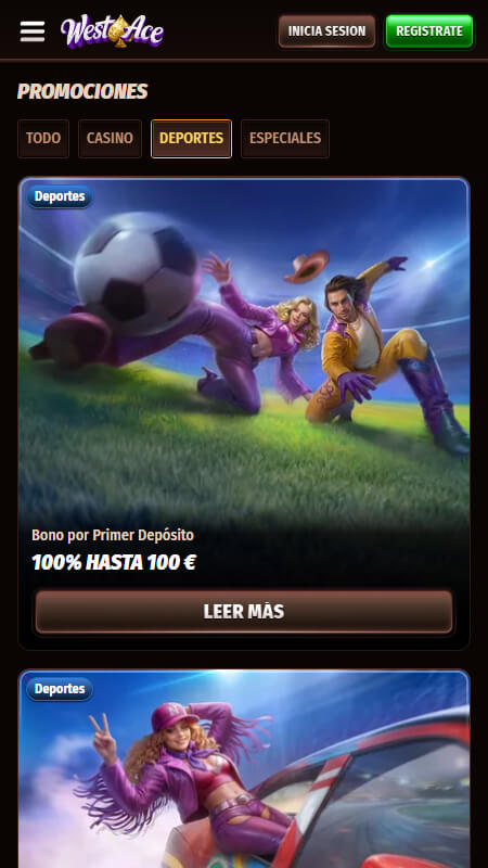 Bonos y promociones en Westace Casa de apuestas