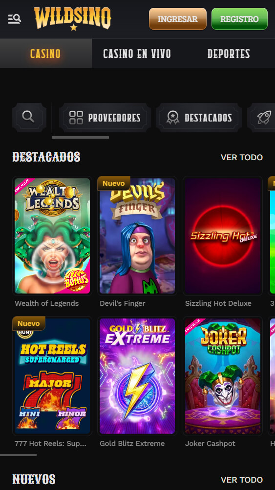 Wildsino Juegos de Casino