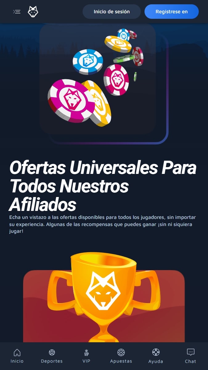 Bonos especiales Wolfbet bonos y promociones